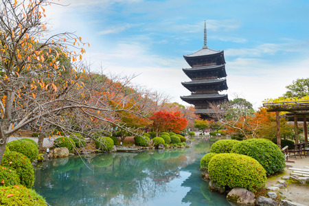 Toji Temple in Kyoto, Japan

KYOTO, JAPAN - NOVEMBER 23 2015: Toji temple, literally "East Temple", founded at the beginning of  Heian Period, after the capital was moved to Kyotoのeditorial素材