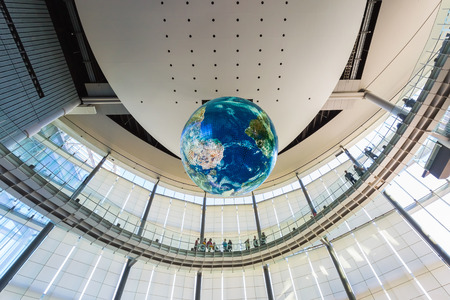 TOKYO, JAPAN - NOVEMBER 27 2015: The National Museum of Emerging Science and Innovation , known as the Miraikan literally "Future Museum" created by Japan's Science and Technology Agencyのeditorial素材