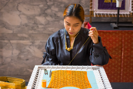 BANGKOK, THAILAND - JANUARY 16: The free event of the making of Thai traditional puppet and stage performance held in the occasion of celebrating H.R.H. Princess Sirindhorn's birthdayのeditorial素材