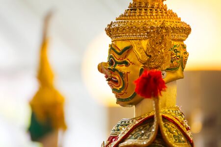 BANGKOK, THAILAND - JANUARY 16: The free event of the making of Thai traditional puppet and stage performance held in the occasion of celebrating H.R.H. Princess Sirindhorn's birthdayのeditorial素材
