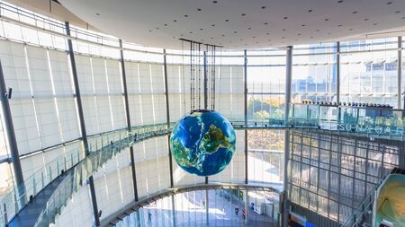 TOKYO, JAPAN - NOVEMBER 27 2015: The National Museum of Emerging Science and Innovation , known as the Miraikan literally "Future Museum" created by Japan's Science and Technology Agencyのeditorial素材