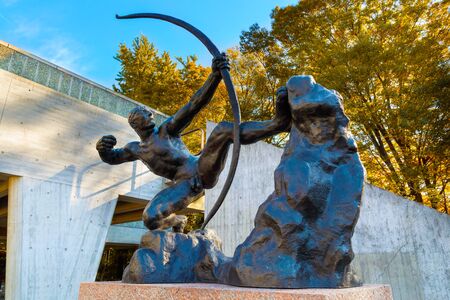 National Museum of Western Art is the premier public art gallery, specializing in Western traditional art, located in museum and zoo complex in Ueno Parkのeditorial素材