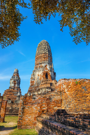 Wat Phra Ram Temple in Ayuthaya Historical Park, a UNESCO world heritage site in Thailandのeditorial素材