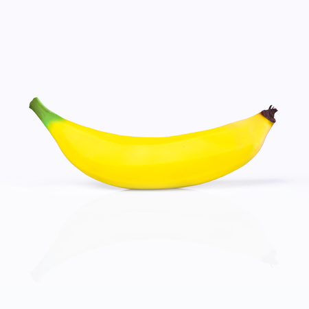Isolated Banana on Whiteの写真素材