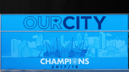 MANCHESTER, UNITED KINGDOM - MAY 19 2018: Manchester City Football Club founded in 1880 in...