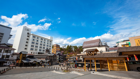 Yubatake Hotspring at Kusatsu Onsen in Gunma  ,Japan

GUNMA, JAPAN - APRIL 27 2018: Kusatsu Onsen located about 200 kilometers north-northwest of Tokyo, it is one of Japan's most famous hot spring resorts for centuriesのeditorial素材