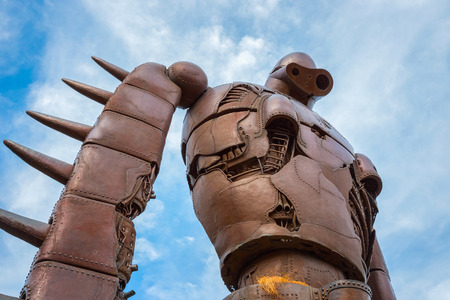 Tokyo, Japan - April 29 2018: Statue of the robot from the Studio Ghibli film 'Laputa: Castle in the Sky' at Ghibli museumのeditorial素材