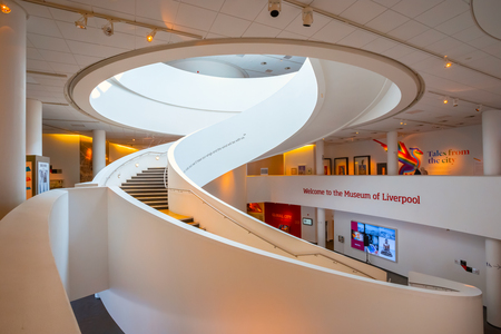 London, UK - May 17 2018: The Museum of Liverpool opened in 2011, reflects the city's global significance through its unique geography, history and cultureのeditorial素材