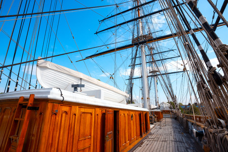 Cutty Sark, the historical tea clipper ship in Greenwich, London, UK London, UK - May 21 2018: Cutty Sark built in 1869, one of the last and fastest tea clippers, she was preserved as a museum ship, a part of the National Historic Fleet and a popular tourのeditorial素材