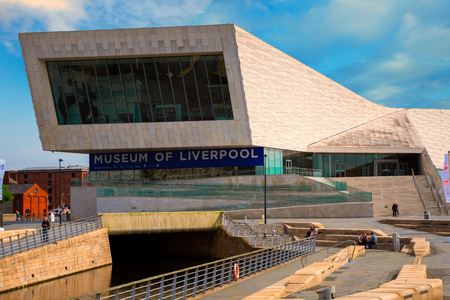 London, UK - May 17 2018: The Museum of Liverpool opened in 2011, reflects the city's global significance through its unique geography, history and cultureのeditorial素材