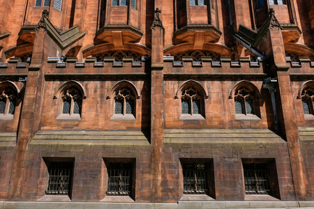 Manchester, UK - May 18 2018: John Rylands Library built in 1988 by Enriqueta Rylands, his wife after John's death, it's opened to public in 1900. The library houses some 4 millions invaluable booksのeditorial素材