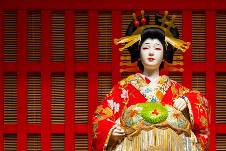 Tokyo, Japan - April 25 2018: Life size dolls portray traditional Japanese stage performance at Edo Tokyo Museumのeditorial素材