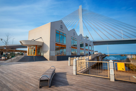 Aomori, Japan - April 23 2018: A-FACTORY located 1-minute walk from Aomori Station. It's a duty-free market-style shopping center selling sweets, processed goods, fresh vegetables and fruits as local productsのeditorial素材