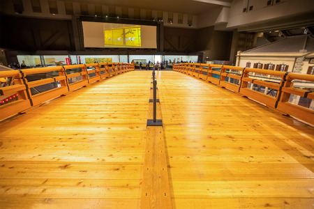 Tokyo, Japan - April 25 2018: Edo Tokyo Museum permanent exhibition vividly illustrates the past of Tokyo (known as Edo) covers features of the capital from the Edo Period to relatively recent decadesのeditorial素材
