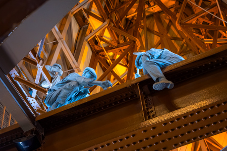 London, UK - May 15 2018: Tower Bridge Exhibition is a must see exhibitions inside Tower Bridge, gaze beneath its glass floor, visit the Victorian engine rooms and discover the inner workings of the bridgeのeditorial素材
