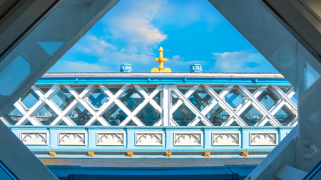 London, UK - May 15 2018: Tower Bridge Exhibition is a must see exhibitions inside Tower Bridge, gaze beneath its glass floor, visit the Victorian engine rooms and discover the inner workings of the bridgeのeditorial素材
