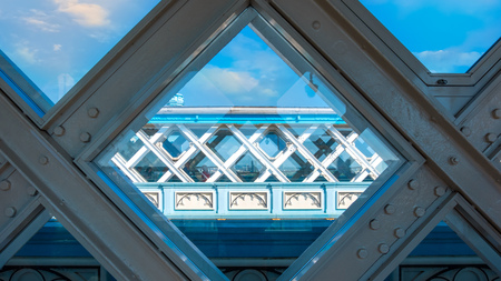 London, UK - May 15 2018: Tower Bridge Exhibition is a must see exhibitions inside Tower Bridge, gaze beneath its glass floor, visit the Victorian engine rooms and discover the inner workings of the bridgeのeditorial素材