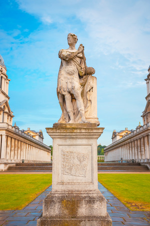 London, UK - May 21 2018: The Old Royal Naval College originally constructed to serve as the Royal Hospital for Seamen, built between 1696 and 1712 The hospital closed in 1869. Between 1873 and 1998 it was the Royal Naval Collegeのeditorial素材