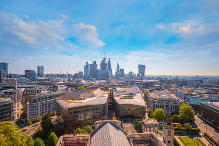 London, UK - May 15 2018: View of London cityscape from the Stone Gallery of St. Paul's Cathedralのeditorial素材