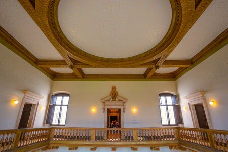 London, UK - May 21 2018: The Queen's House built between 1616 and 1635 for Anne of Denmark, the Queen of King James. Now it's a museum which houses collection of maritime paintings and portraitsのeditorial素材