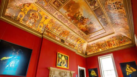 London, UK - May 21 2018: The Queen's House built between 1616 and 1635 for Anne of Denmark, the Queen of King James. Now it's a museum which houses collection of maritime paintings and portraitsのeditorial素材