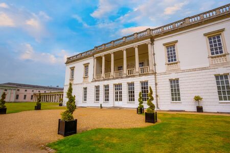 London, UK - May 21 2018: The Queen's House built between 1616 and 1635 for Anne of Denmark, the Queen of King James. Now it's a museum which houses collection of maritime paintings and portraitsのeditorial素材