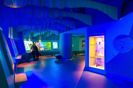 Liverpool, UK - May 16 2018: World Museum Liverpool houses extensive collections of archaeology,...