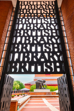 London, UK - May 12 2018: The British Library is the UK's national library and the largest national library in the world by number of items catalogued estimated to contain 150â200 million books.のeditorial素材