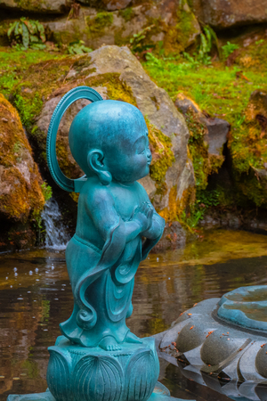 Aomori, Japan - April 24 2018: Buddha statues at Seiryu-ji Buddhist temple founded by Ryuko Oda in...