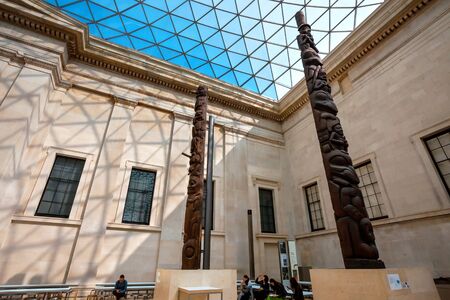 London, UK - May 20 2018: The British Museum is a public institution dedicated to human history, art and culture and is among the largest and most comprehensive in existence.のeditorial素材