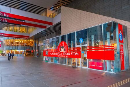 Tokyo, Japan - April 24 2018: AKIBA INFO x TOKYO ATOM on the 2nd floor of Akihabara UDX opened on April 5, 2017 sells animation related products including Tezuka Osamu creationsのeditorial素材