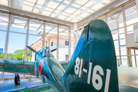 Tokyo, Japan - April 28 2018: Yushukan military and war museum in Yasukuni Shrine, houses artifacts and documents of Japanese war casualties and military activity in World War IIのeditorial素材