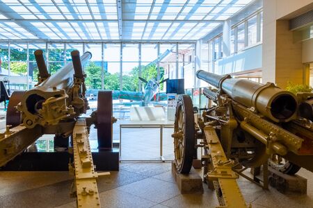 Tokyo, Japan - April 28 2018: Yushukan military and war museum in Yasukuni Shrine, houses artifacts and documents of Japanese war casualties and military activity in World War IIのeditorial素材