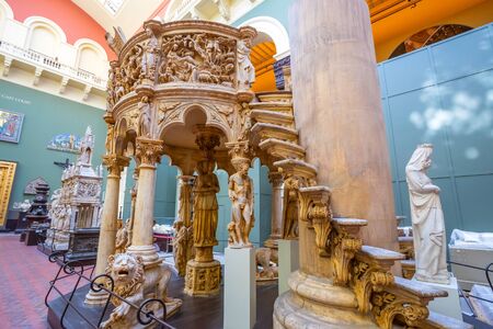 London, UK - May 20 2018:  Victoria and Albert Museum  founded in 1852, it's the world's largest museum of applied and decorative arts and design houses permanent collection over 2.27 million itemsのeditorial素材