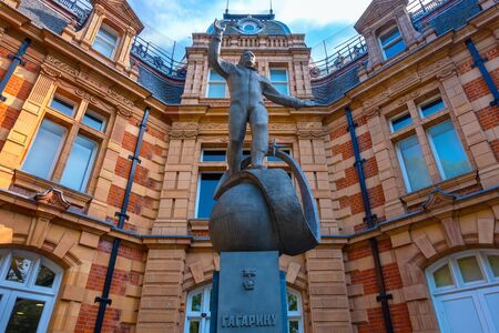 London, UK - May 21 2018: London, UK - May 14 2018: Statue of Yuri Gagarin the first human to journey into outer space at The Royal Observatory, Greenwichのeditorial素材