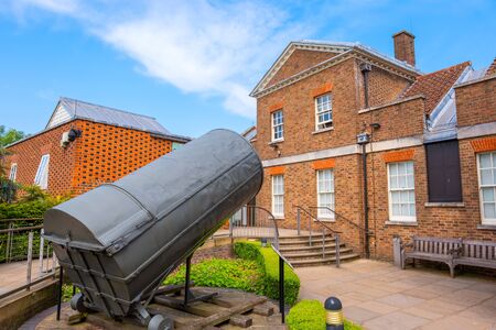 London, UK - May 21 2018: London, UK - May 14 2018: The Royal Observatory, Greenwich  is an observatory situated on a hill in Greenwich Park, best known for the fact that the prime meridian passes throughのeditorial素材