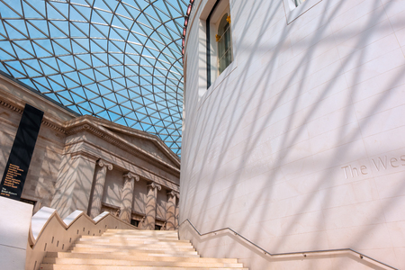 London, UK - May 20 2018: The British Museum is a public institution dedicated to human history, art and culture and is among the largest and most comprehensive in existence.のeditorial素材