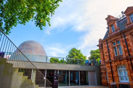 London, UK - May 21 2018: London, UK - May 14 2018: The Peter Harrison Planetarium is a 120 seat digital planetarium at the Royal Observatory, Greenwichのeditorial素材