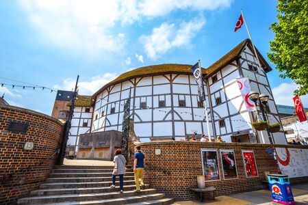 London, UK - May 23 2018: Shakespeare's Globe is a reconstruction of the Globe Theatre, associated with William Shakespeare, in the London Borough of Southwark. The original theatre was built in 1599のeditorial素材