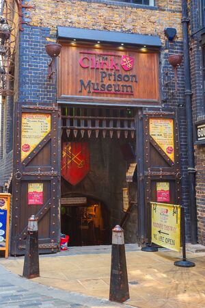 London, UK - May 23 2018: The Clink Prison Museum was a prison which operated from the 12th century until 1780, situated next to the Bishop's London-area residence of Winchester Palaceのeditorial素材