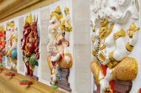 beautiful Hindu god Ganesh on the wallの写真素材