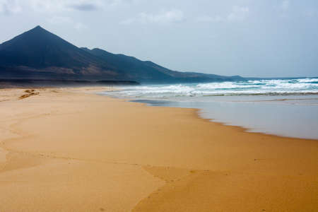 Beautiful cofete sandy beach fuerteventuraの写真素材