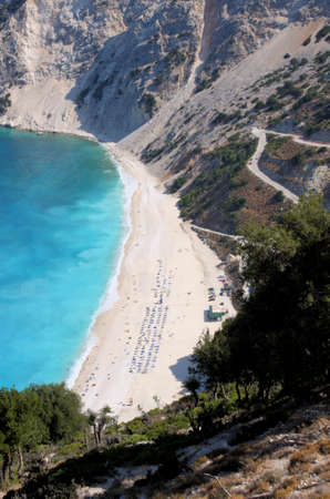 beautiful beach in kefalonia greece