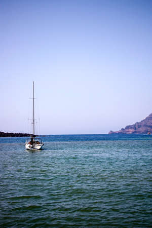 lonely sailing boat