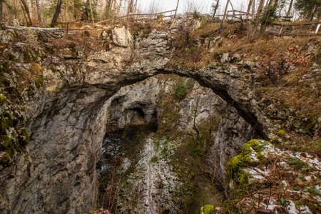 Natural bridge in Rakov Å kocjanの写真素材