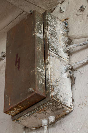 old rustic electrical cabinet