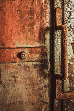 old rustic iron handleの写真素材