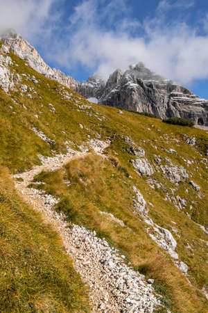 Trail towards Å krlatica mountainの写真素材