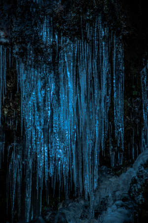 Dark icicle on a rock, Bohinj valley