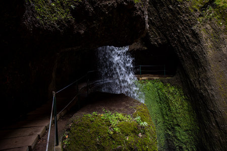 The Levada do Moinho to Levada Nova waterfall hikeの写真素材